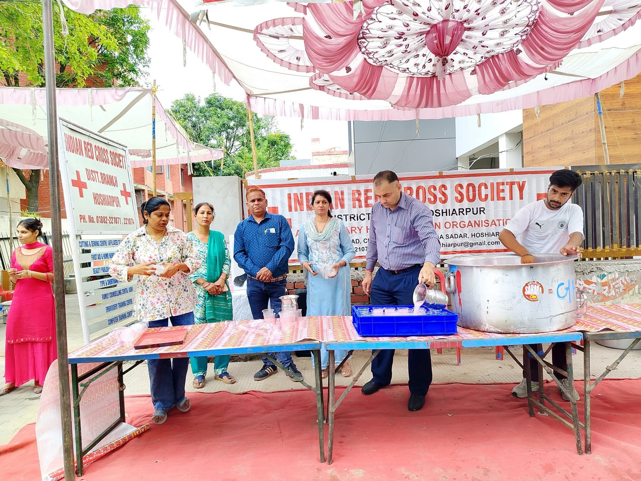 District Red Cross Society installed a chhabeel of cold water